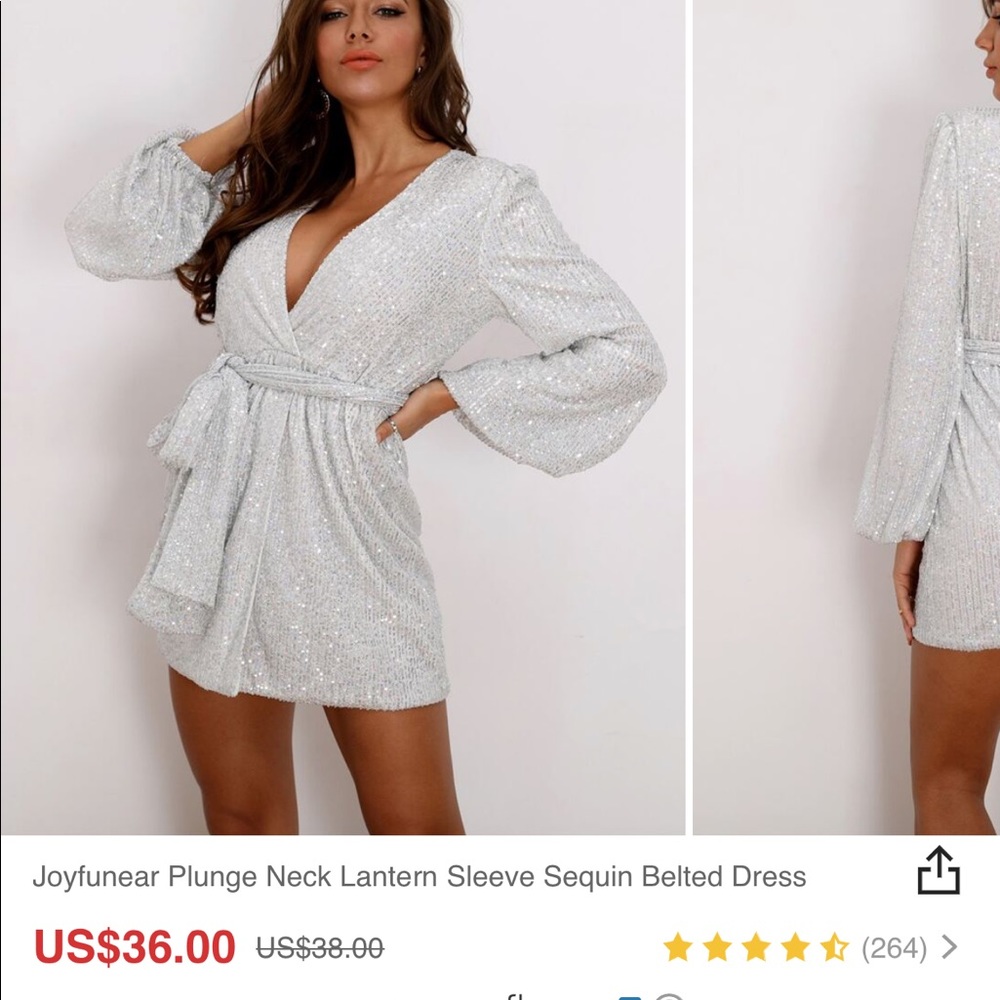 White sequin dress